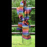Cambodian Hand woven Pleated 100% Silk Rainbow Scarf - OutOfAsia